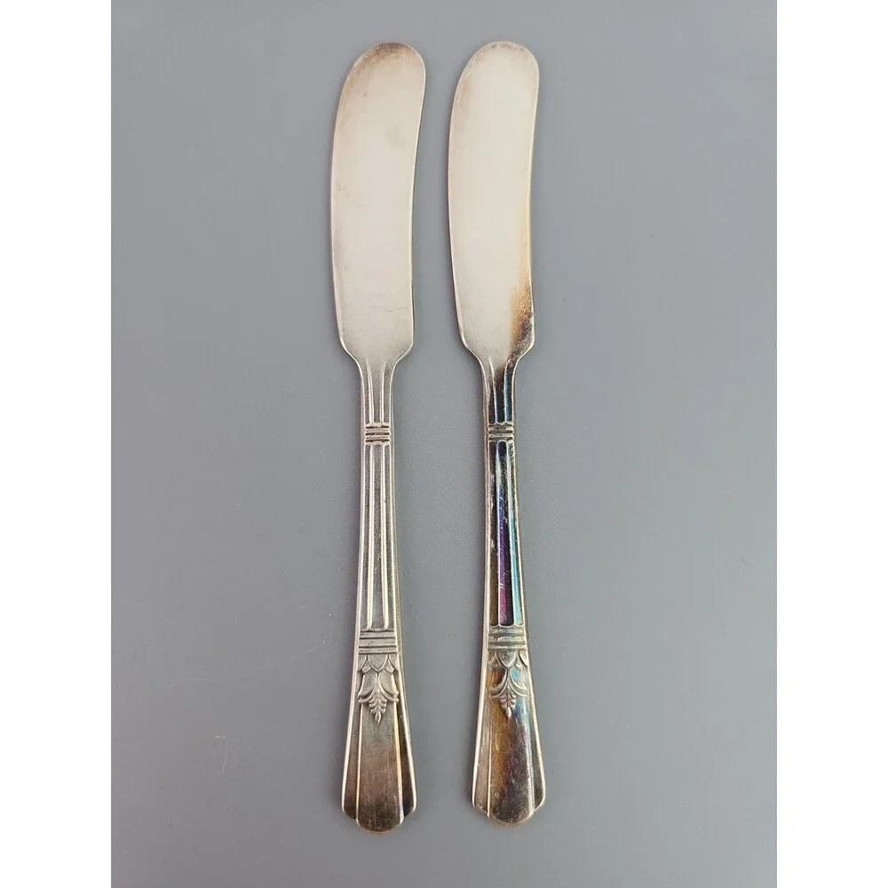 Flat Handle Butter Spreader Court Silverplate 1939 International Silver Set of 2